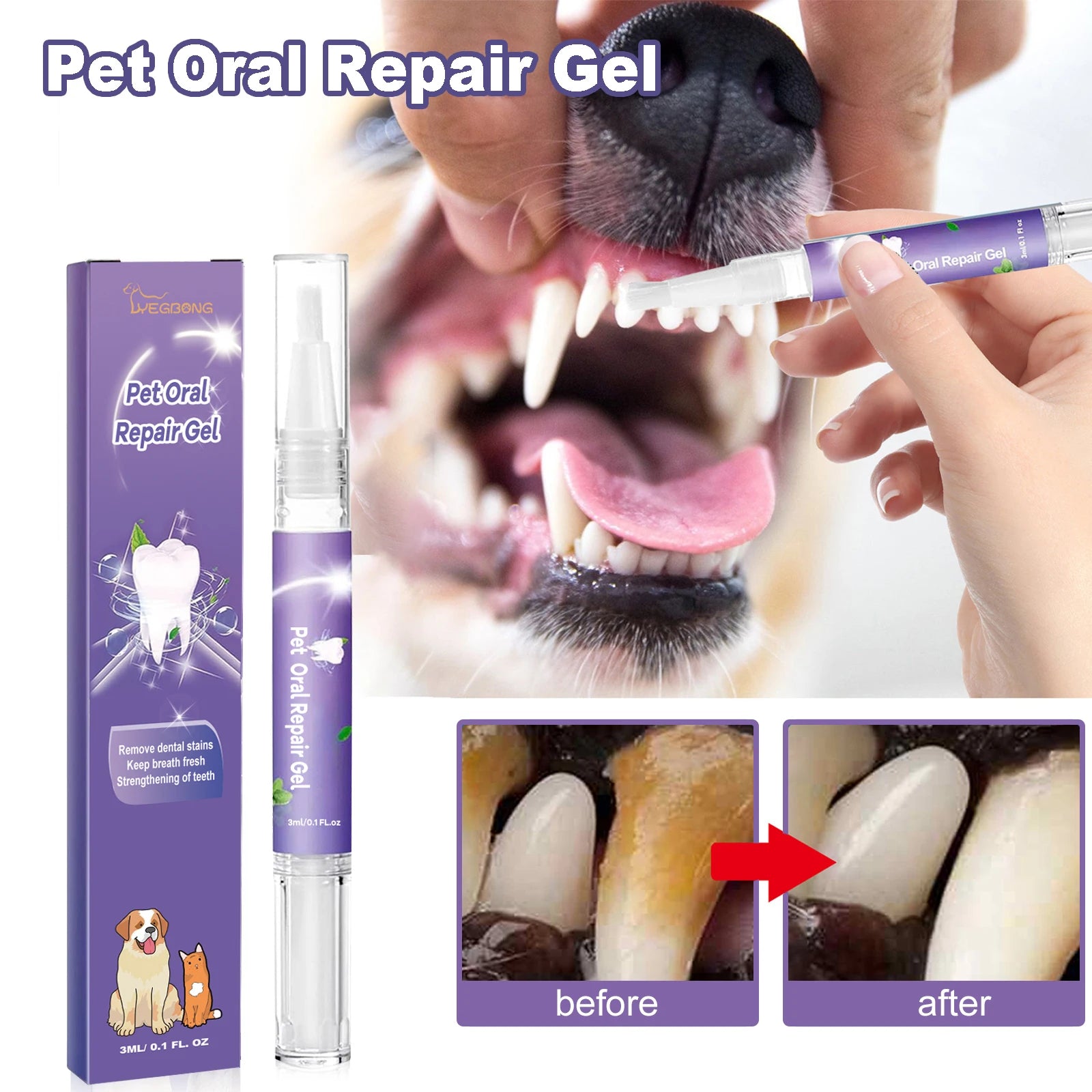Pet Teeth Cleaning Gel Pen