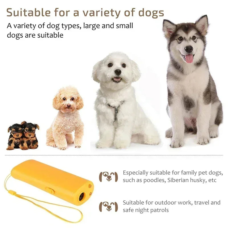 3-in-1 Ultrasonic Dog Bark Deterrent