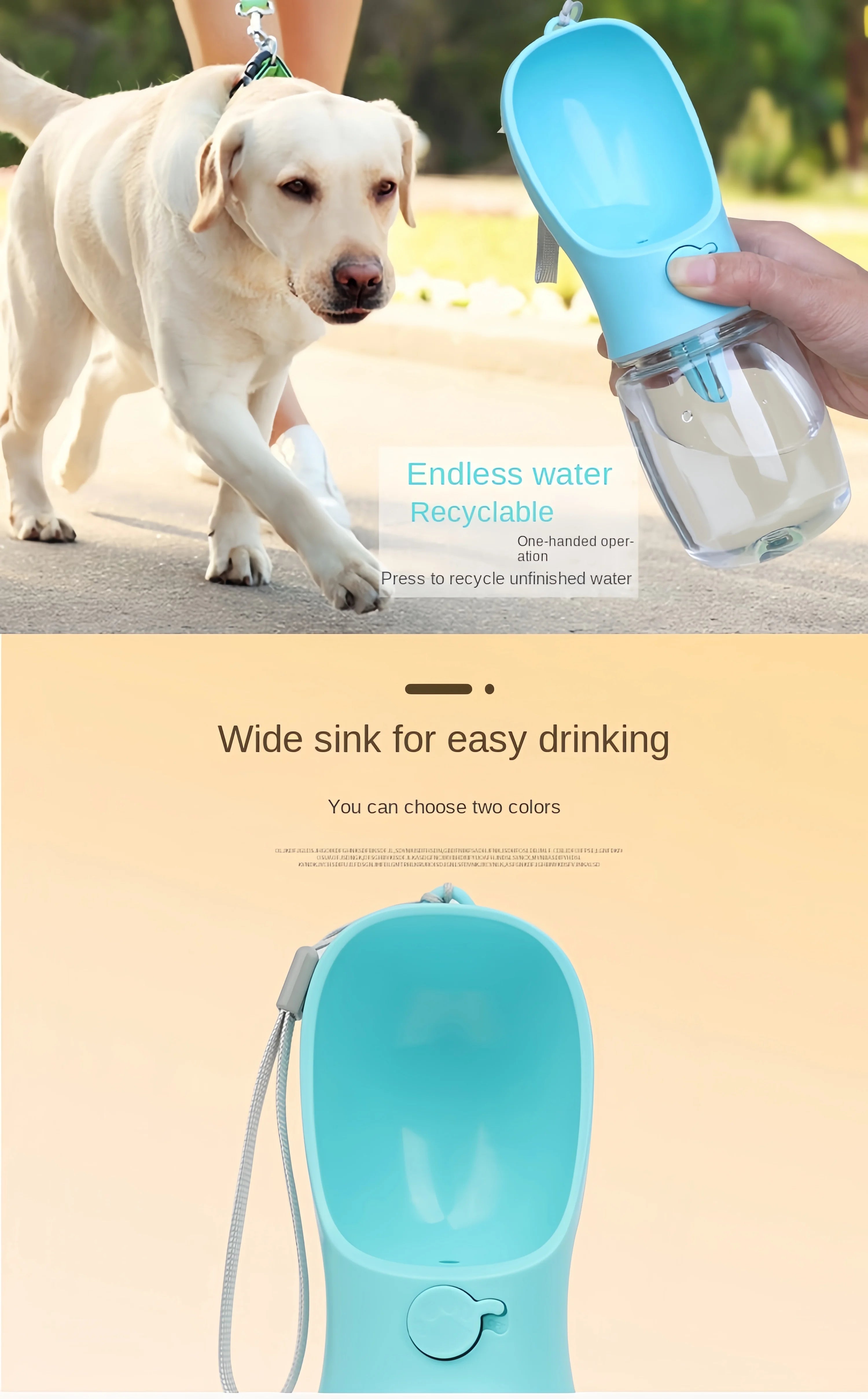 Portable Pet Travel Water Bottle