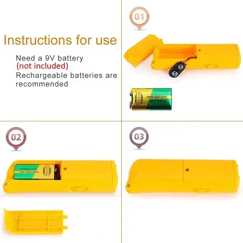 3-in-1 Ultrasonic Dog Bark Deterrent