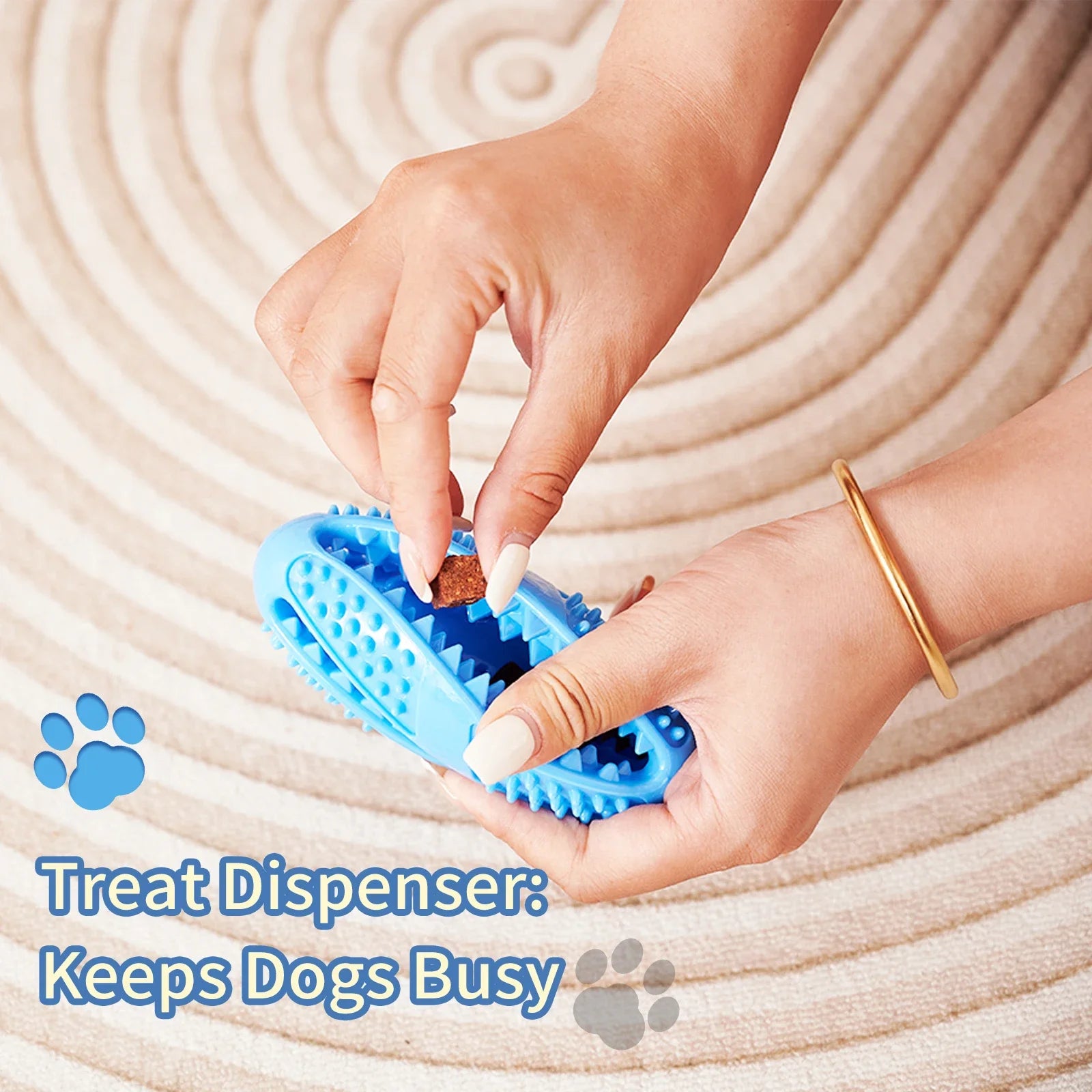 Interactive Rubber Dog Chew Ball