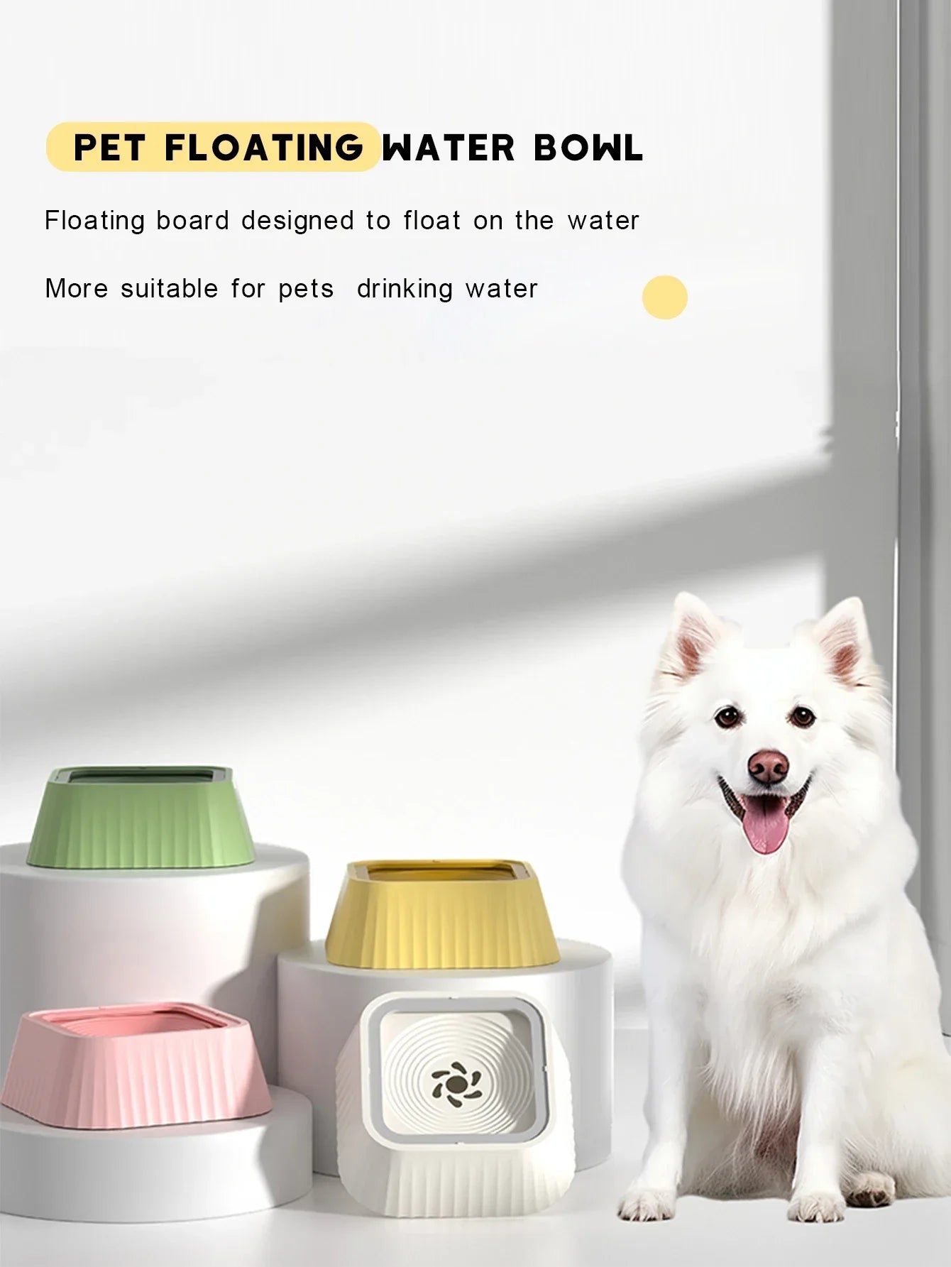 No-Spill Pet Water Fountain Bowl